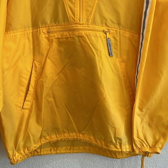 Old Navy Vintage 90s Yellow Packable Anorak Windbreaker Pullover Size Medium - Picture 3 of 10